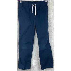 Cat & Jack Boys 10 Dark Blue Pants Drawstring Front & Back Pockets Stretch